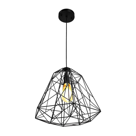 Black Geometric Wireframe Pendant Ceiling Light