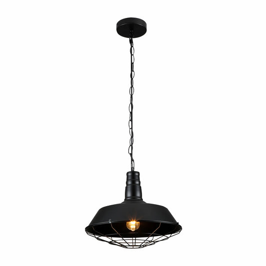 Step Industrial Caged Metal Ceiling Pendant Light E27 Fitting