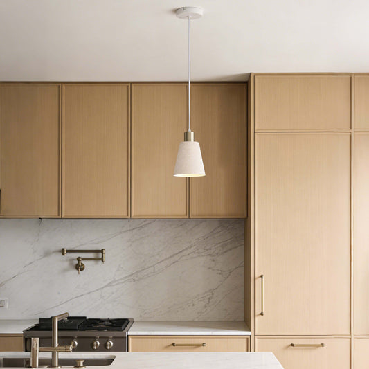 Modern White Speckled & Antique Bronze Cone Pendant Light, E27 (1, 3 & 5-Light Options)