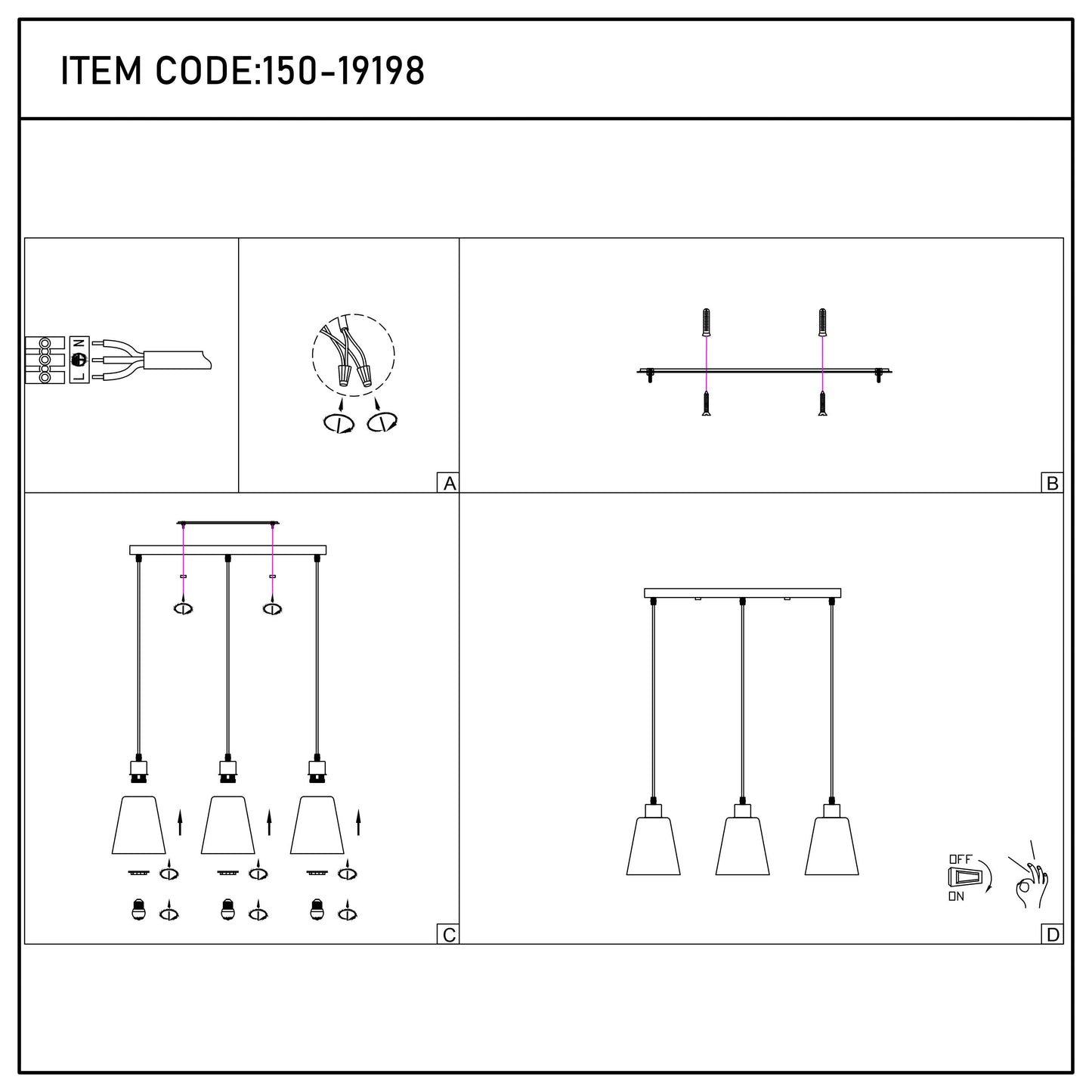 Modern White Speckled & Antique Bronze Cone Pendant Light, E27 (1, 3 & 5-Light Options)