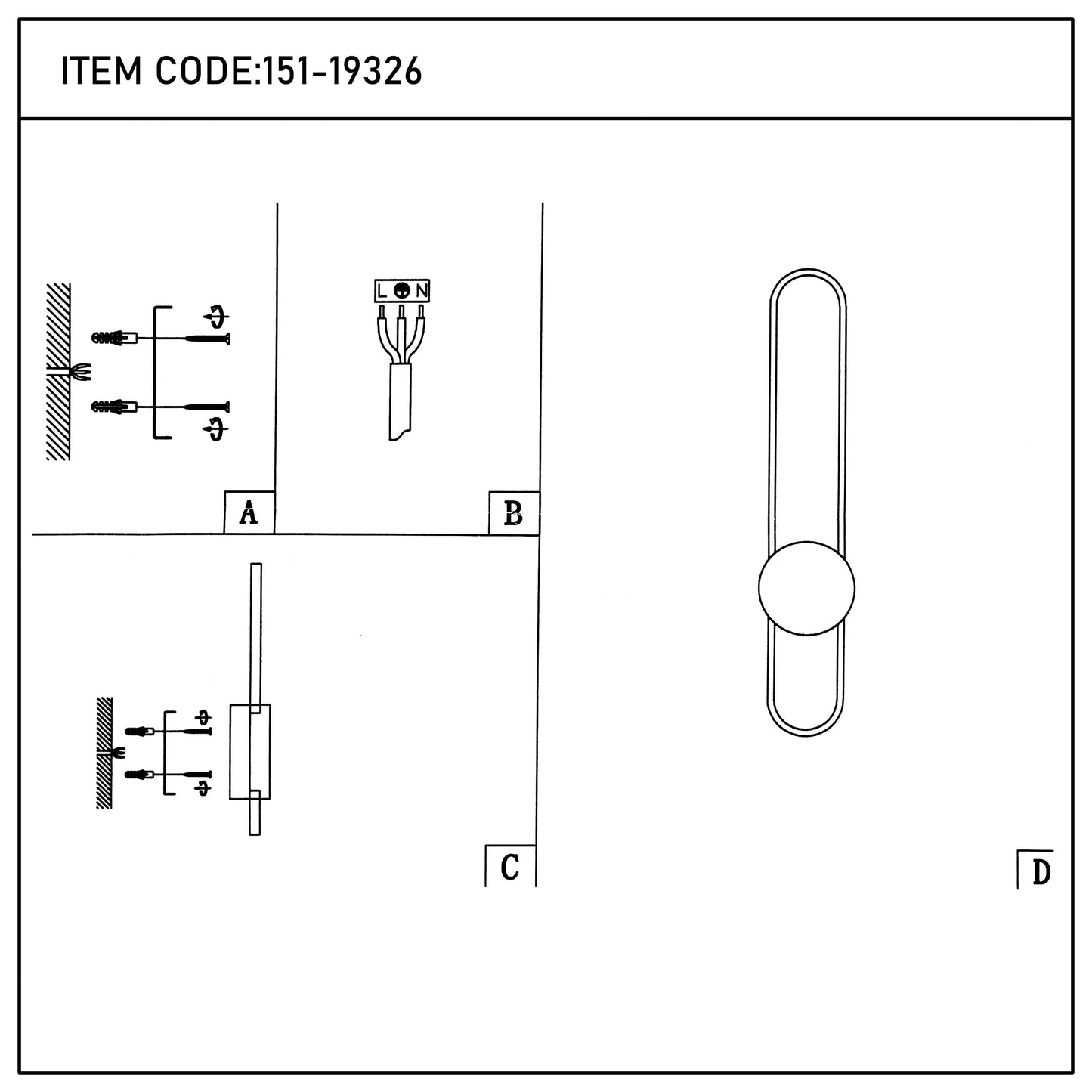 Antique Brass LED Wall Lamp 90x9cm 26.5W 3CCT
