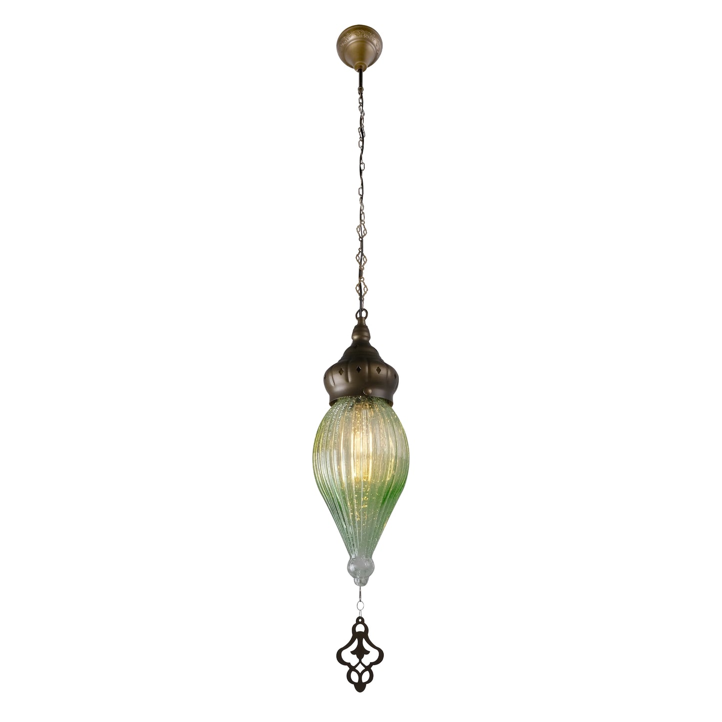 Moroccan Style Antique Brass Glass Oriental Ceiling Pendant Light E27