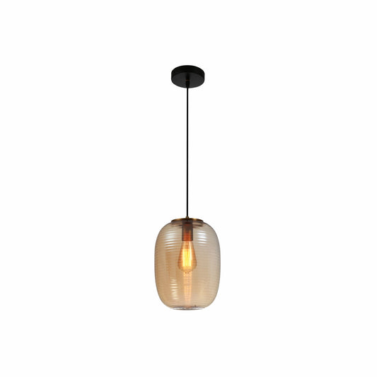 Bee Hive Smoky Amber Glass Pendant Ceiling Light E27