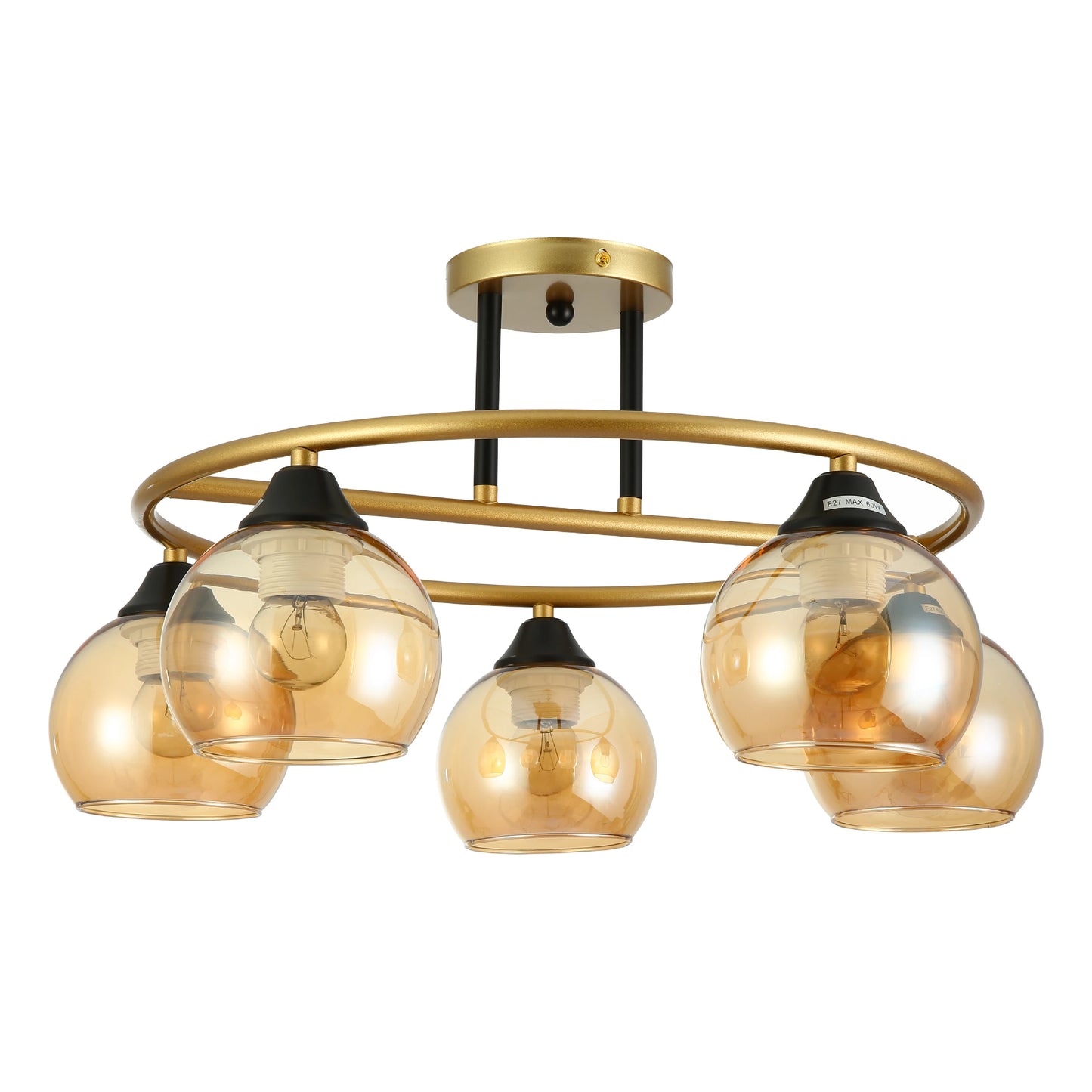 Orbit Harmony Black & Gold Ceiling Light