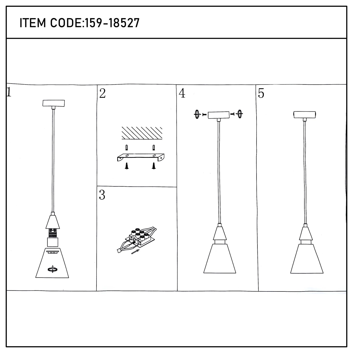Modern Black & Gold Metal Cone Pendant Light, E14 Dimmable