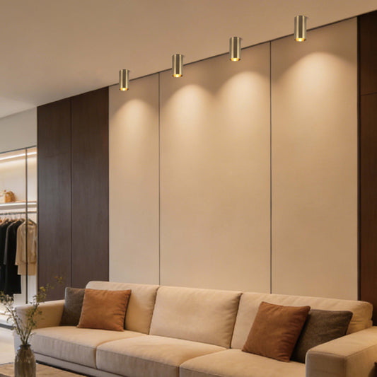 GU10 Cyclinder Downlight Antique Brass Surface Mount Rotatable