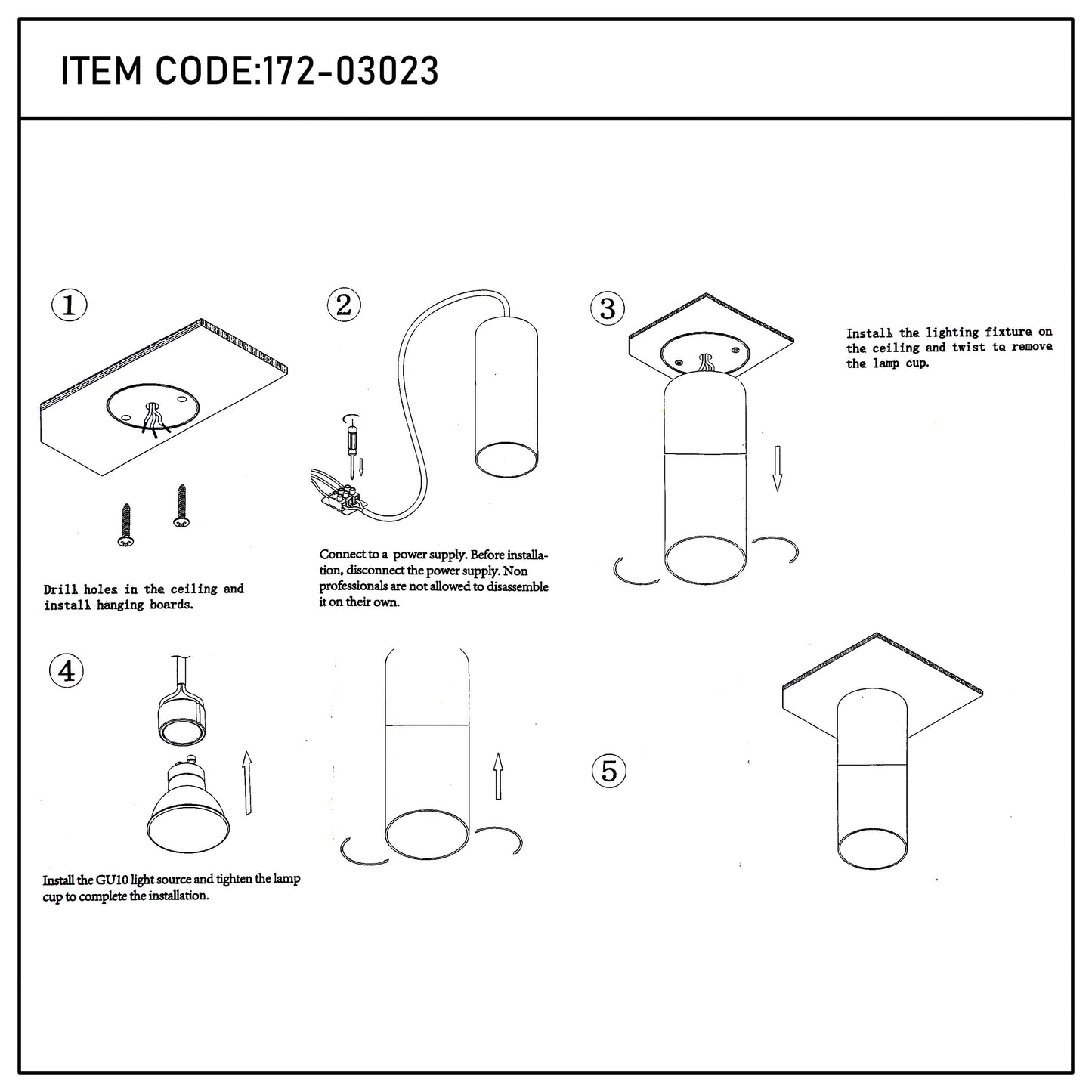 GU10 Cyclinder Downlight Antique Brass Surface Mount Rotatable
