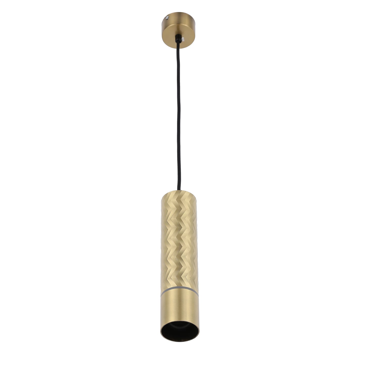 Geometric Textured Pendant Light - GU10 Fitting, Dimmable, 240mm Height