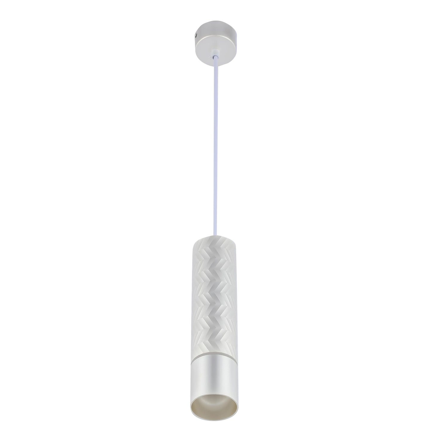 Geometric Textured Pendant Light - GU10 Fitting, Dimmable, 240mm Height