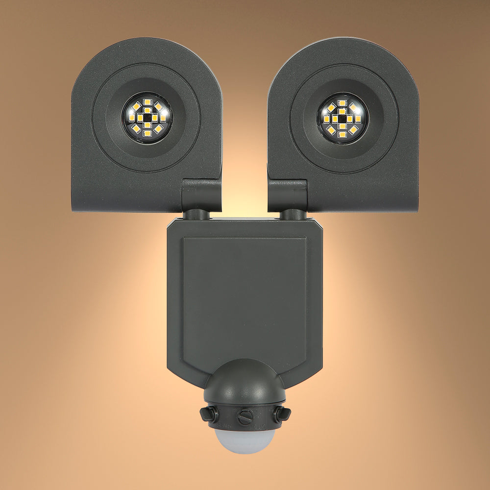Wall-A Double Head Security Floodlight with PIR Sensor 20W Cool White 4000K 1