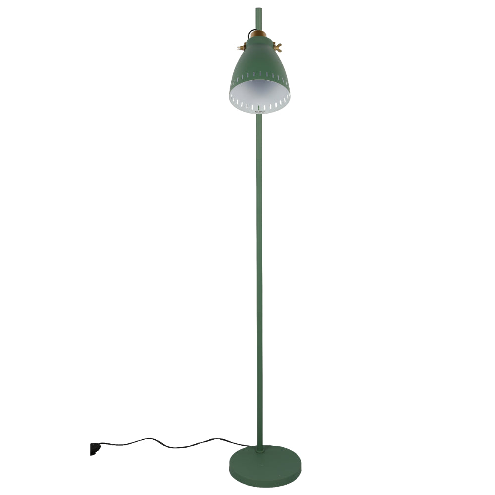 Cone-Shaded Floor Lamp with Gold Detailing & Decorative Shade - Versatile Colours 3