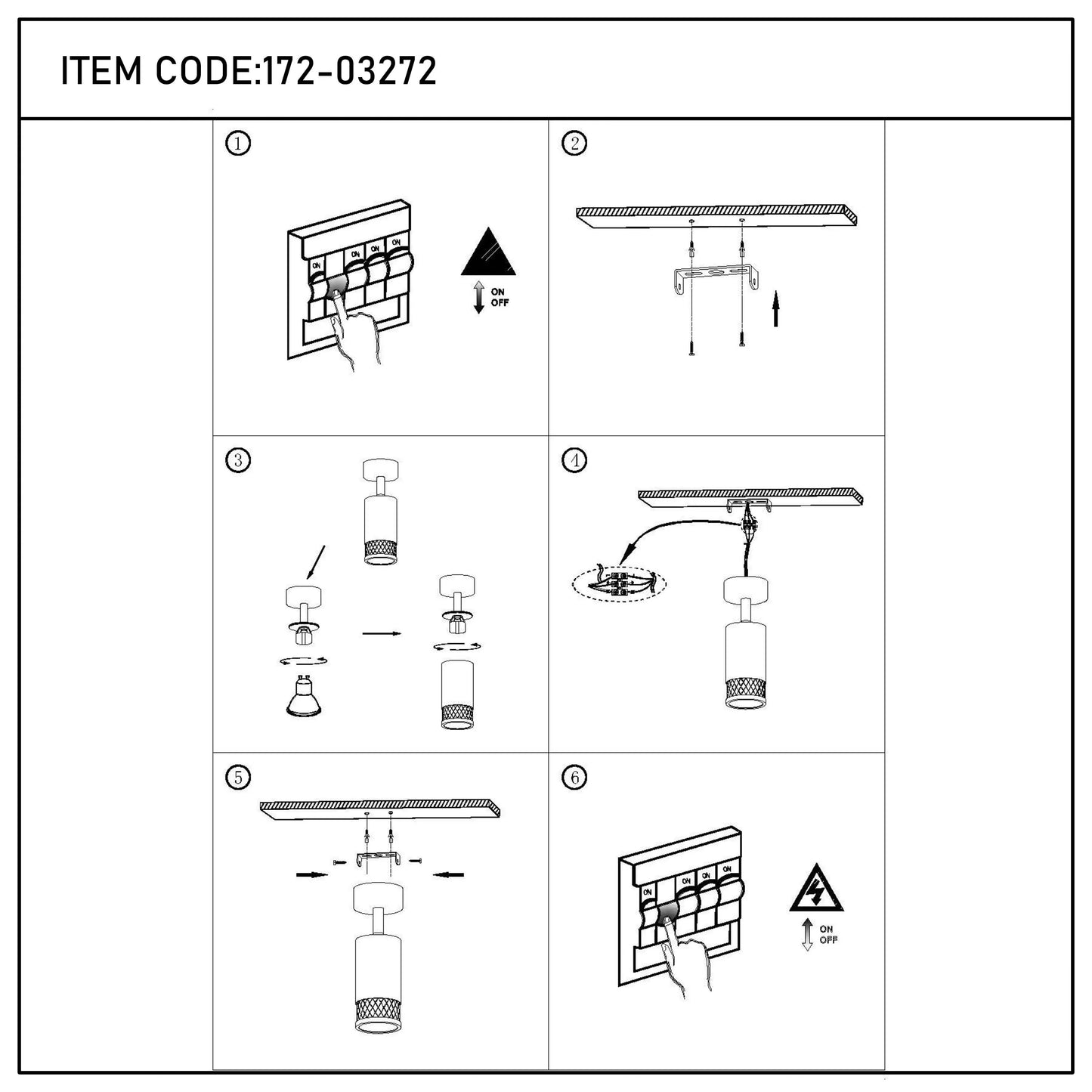 Diagram showcasing the steps to assemble a pendant light, featuring a ceiling mount and patterned shade.