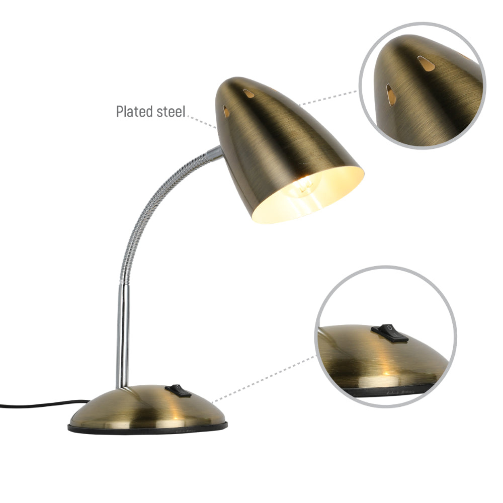 Flex Neck Metal Desk Lamp