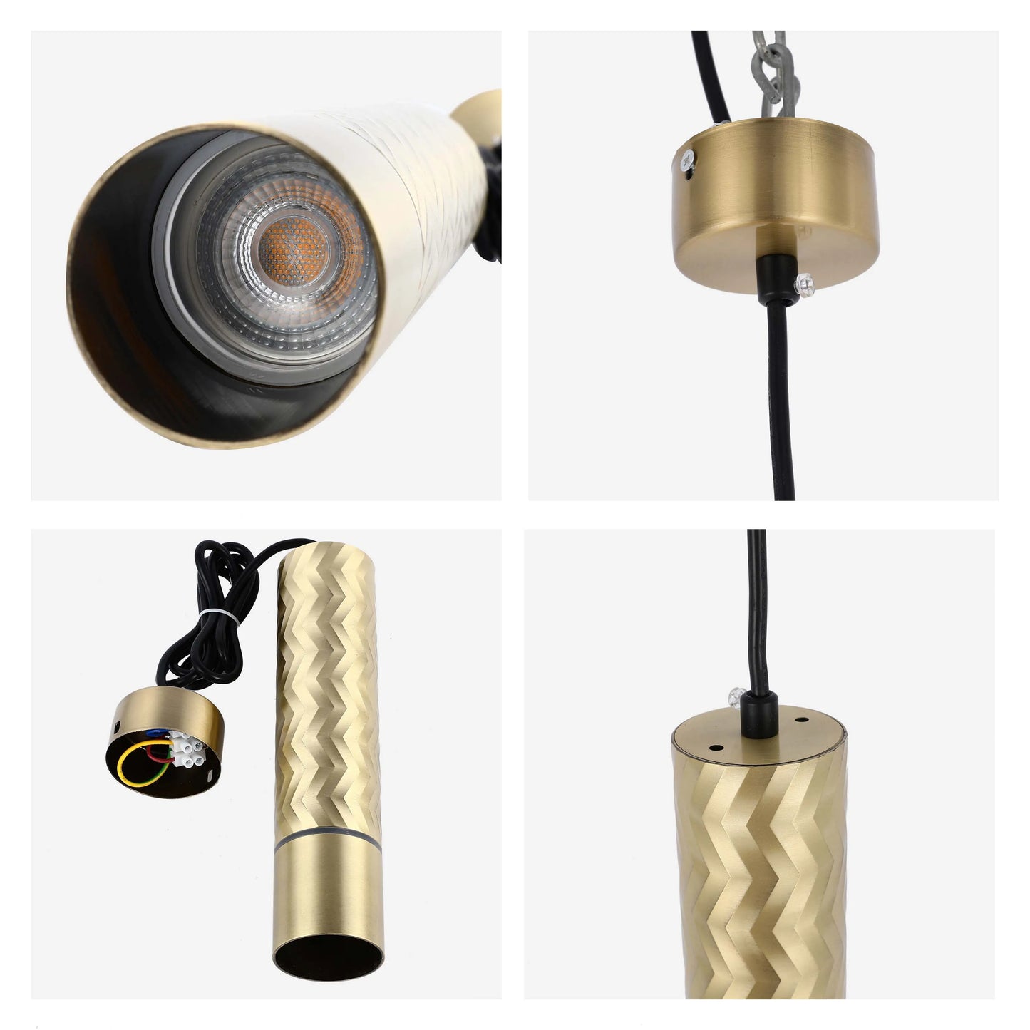 Modern gold pendant light with textured finish, showcasing stylish and minimalist design, perfect for contemporary interiors.