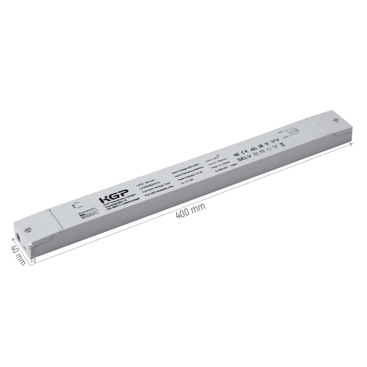 KGP Constant Voltage LED Driver 24V 250W 10A for LED Strips-Modules