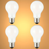 LED Bulb A60 GLS E27 6.5W Milky Glass Pack of 4 1