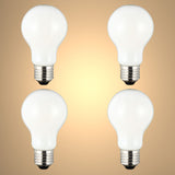 LED Bulb A60 GLS E27 6.5W Milky Glass Pack of 4 2