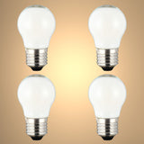 Pack of 4 Golf Ball E27 4W Cool white Milky Glass filament LED Bulbs