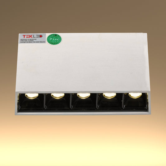 LED Mirage Laser Blade Surface Mount Rectangle Fixed Downlight 10W Cool White 4000K IP20 1