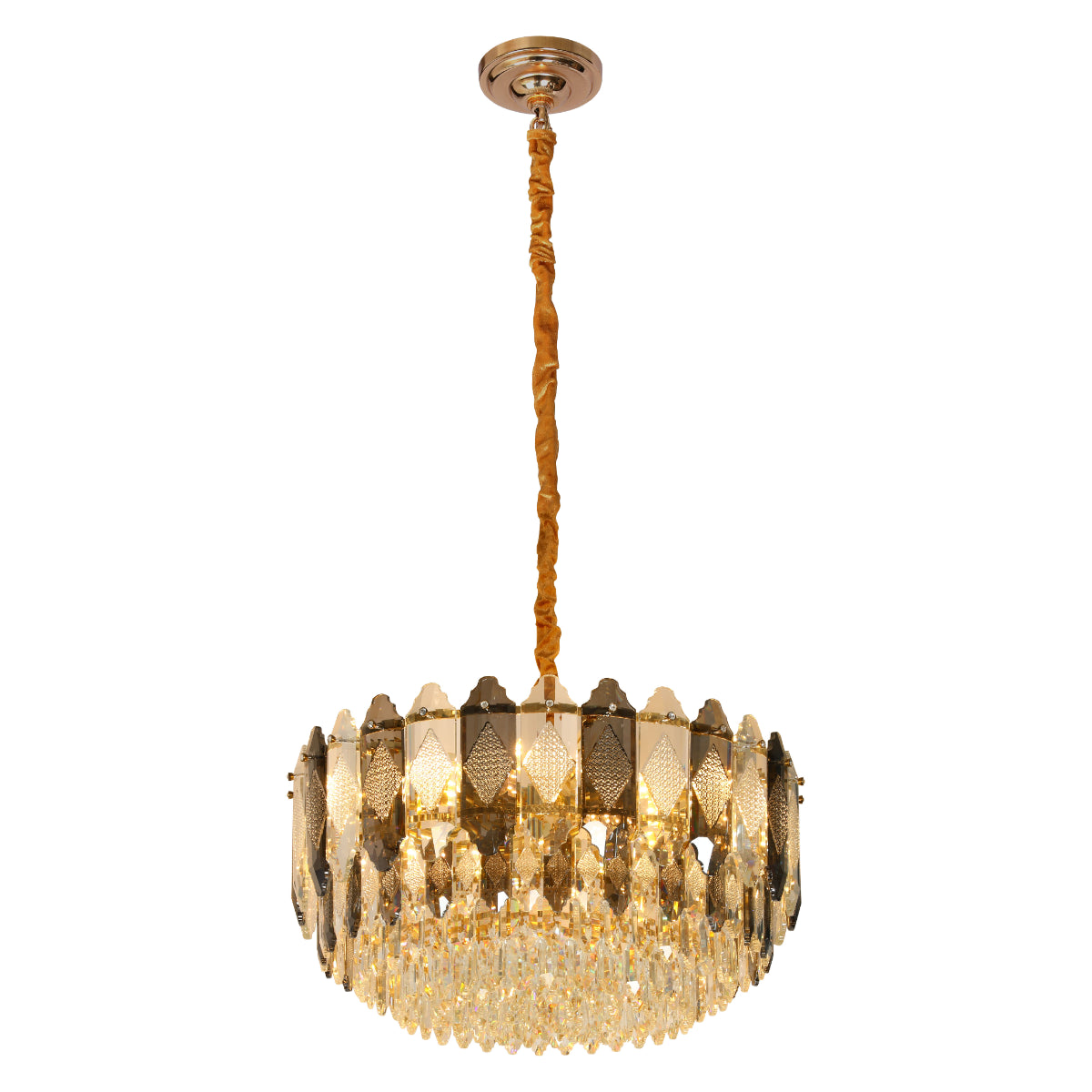 Smoky crystal deals chandelier