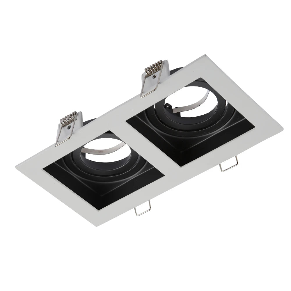 Main image of Grille Rectangle Recessed Tilt Downlight GU10 double head