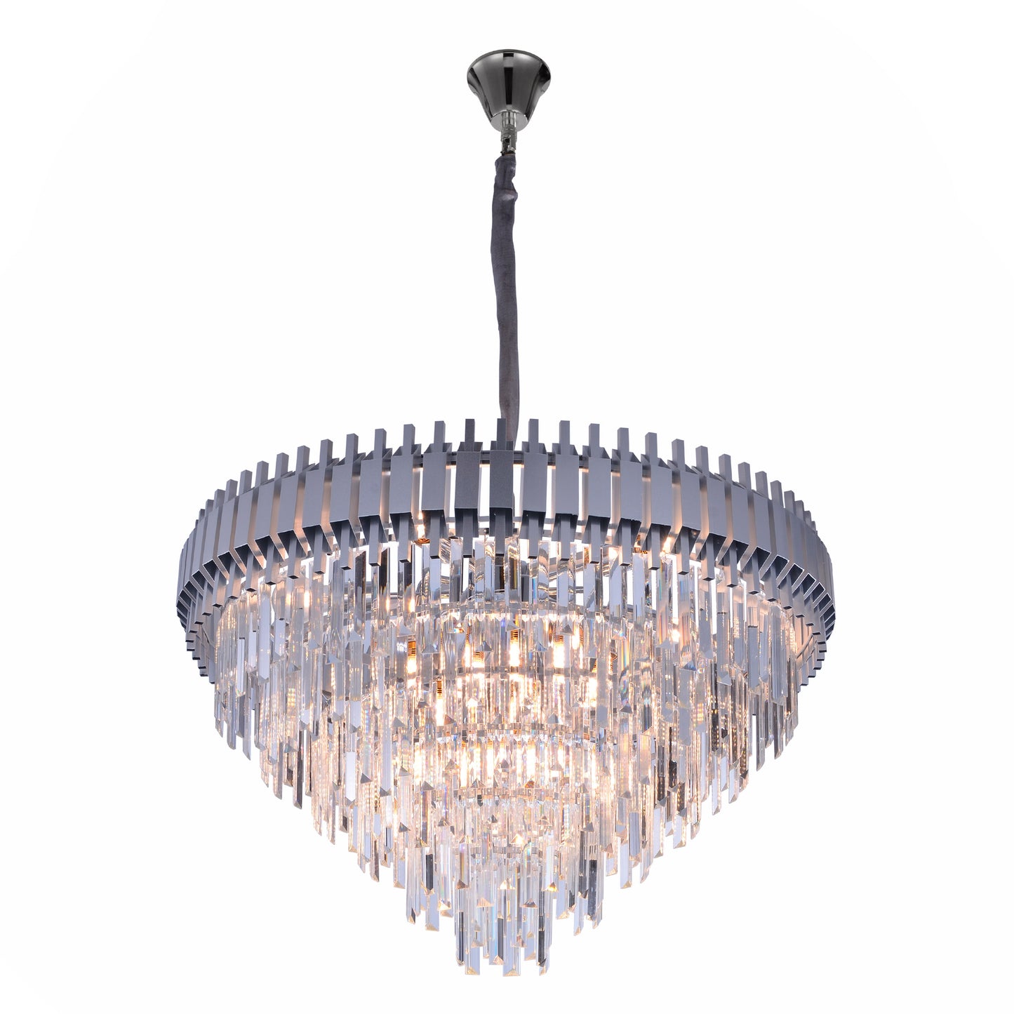 Main image of Metropolitan Square Beam Design Tiered Crystal Modern Chandelier Ceiling Light | TEKLED 159-18042