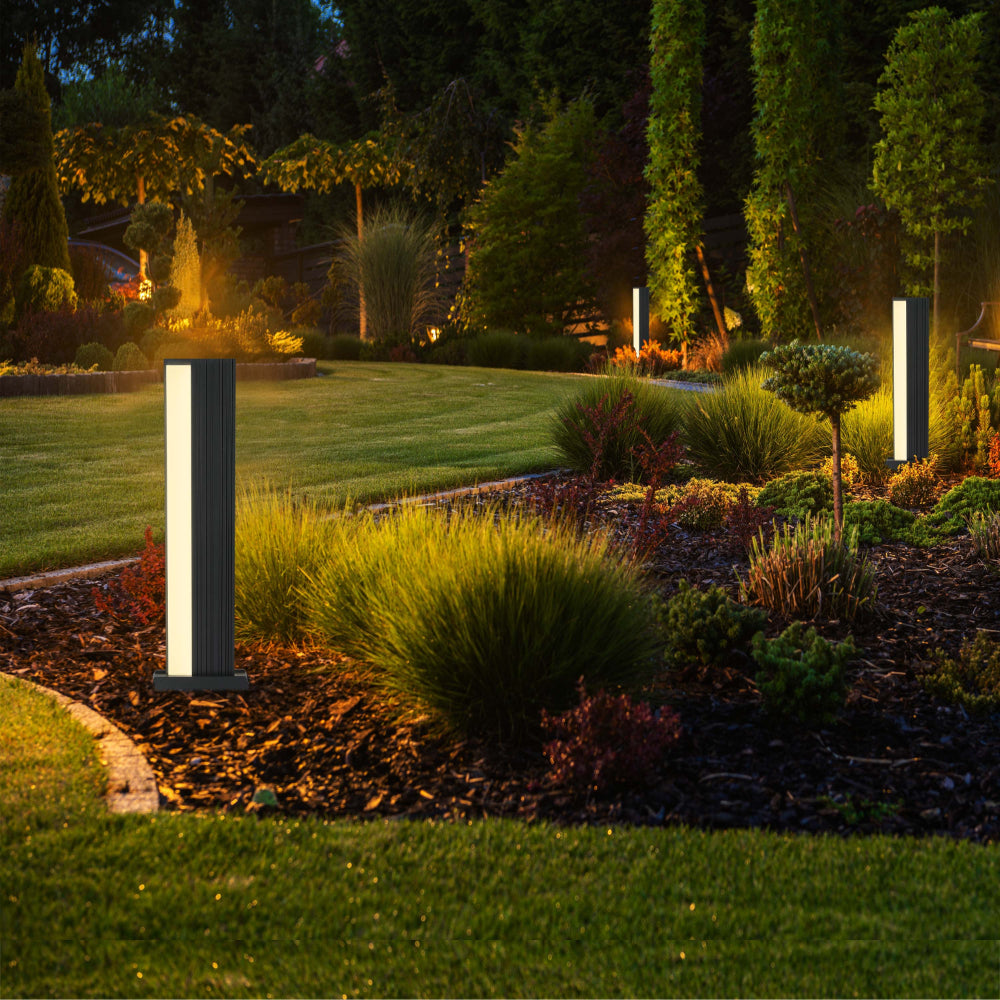 Monolith LED Outdoor Pathway Bollard Lawn Light 20W 4000K