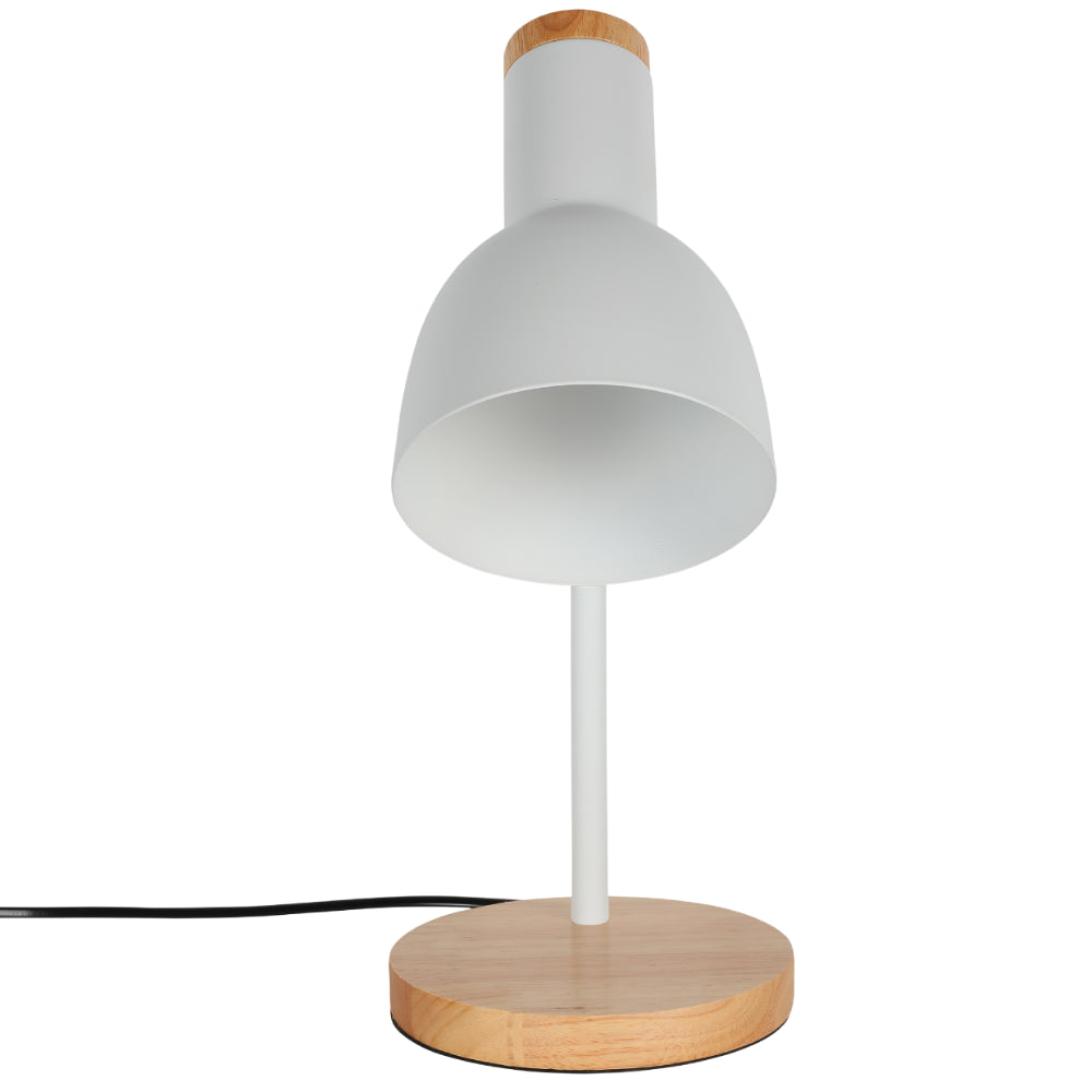 Scandinavian Inspired Table Lamp with Wooden Base