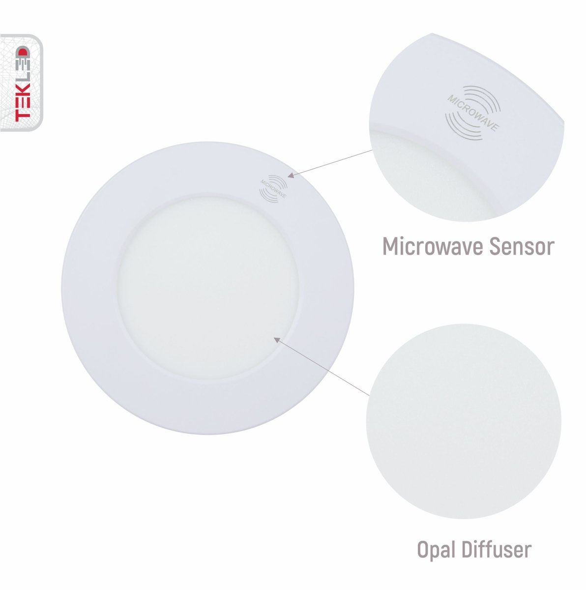 Features of universal downlight led round panel light 9w 3000-6000k warm white cool daylight