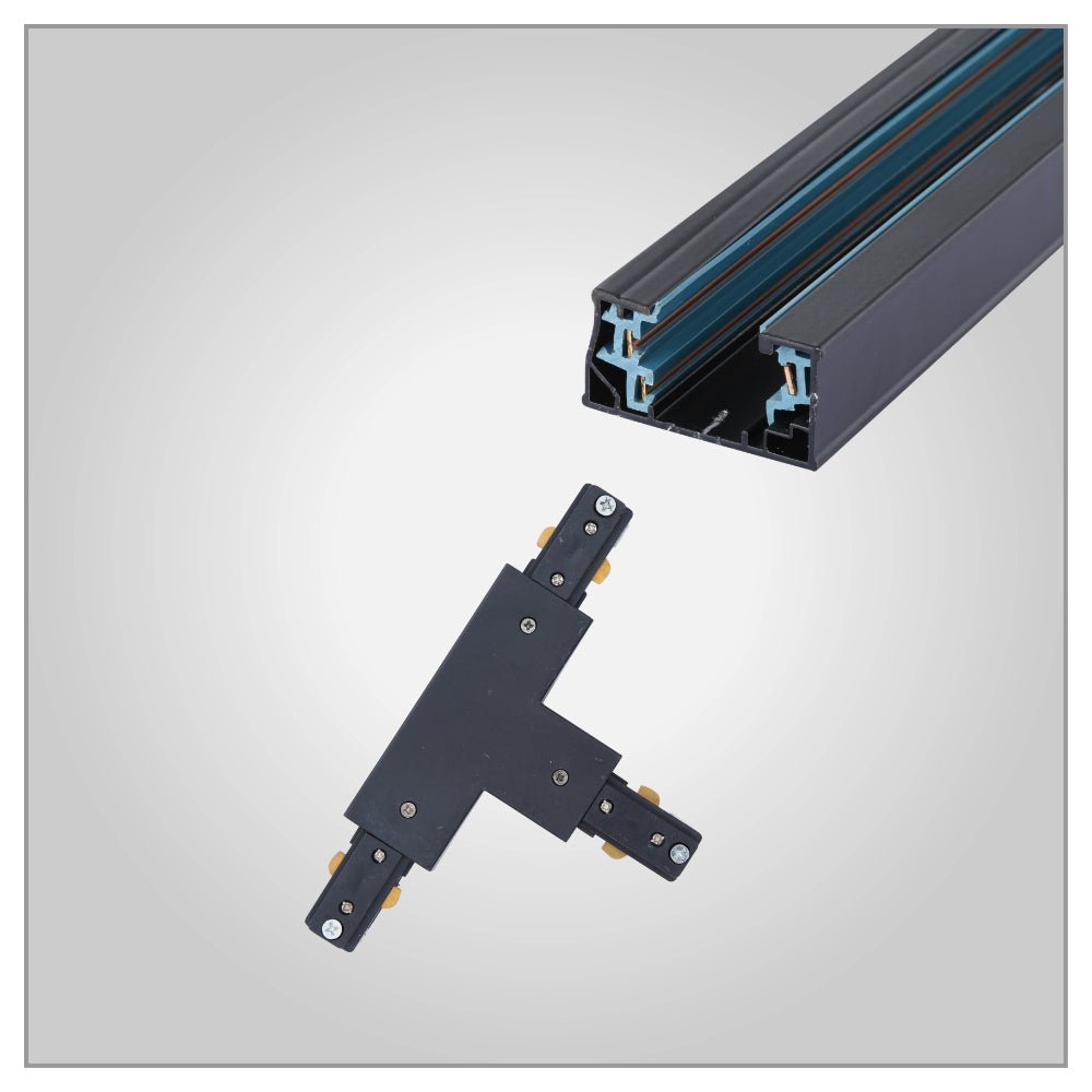 Main image of Connector for Track for 3 Conductor Tracklight adaptors T - tee Black 175-15647
