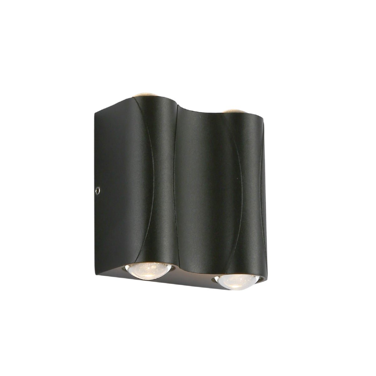Main image of Black Corrugated Up Down Outdoor Modern LED Wall Light | TEKLED 183-03326