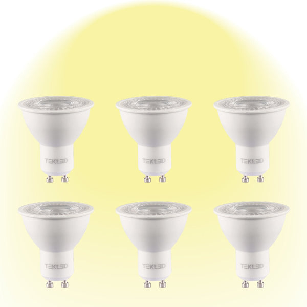 Dimmable GU10 LED spot light bulb  cct 3000K warm white pack of 6