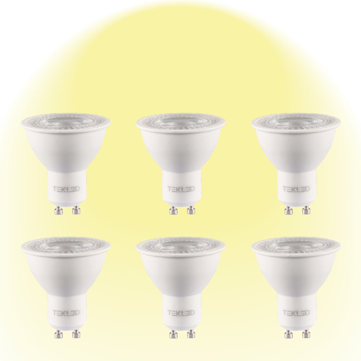 Dimmable GU10 LED spot light bulb  cct 3000K warm white pack of 6