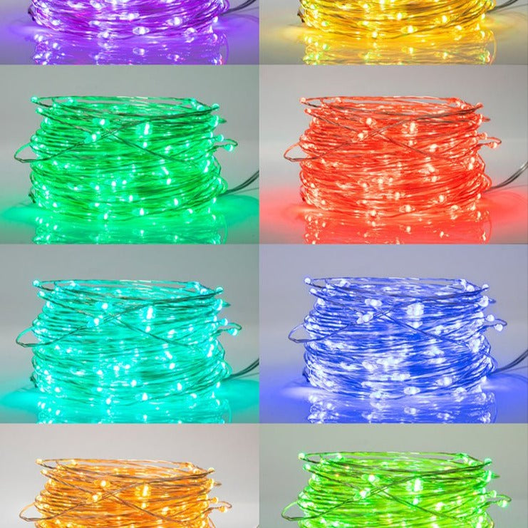 Sample light modes of Aries RGB Micro-LED String 100 LEDs 15m with Power Adaptor & Remote Control LED String Fairy Light