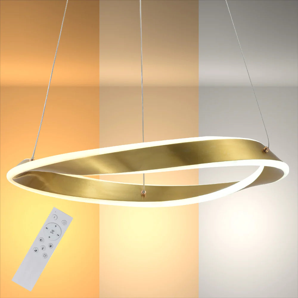 Main image of Artistic Arc LED Pendant Light | Full Bent Ring Design | Contemporary Elegance Ceiling Light | TEKLED 159-17938