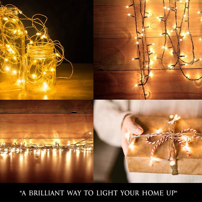 Varying uses of Milkyway 18 Strands 306 LEDs 3mx3m with Power Adaptor Warm White LED Curtain Light