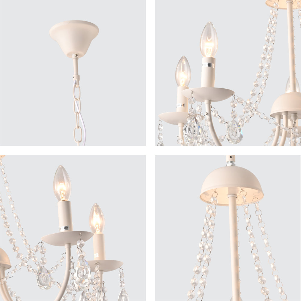 Details of Elegant Cascade Waterfall Crystal Chandelier Ceiling Light | TEKLED 159-17966