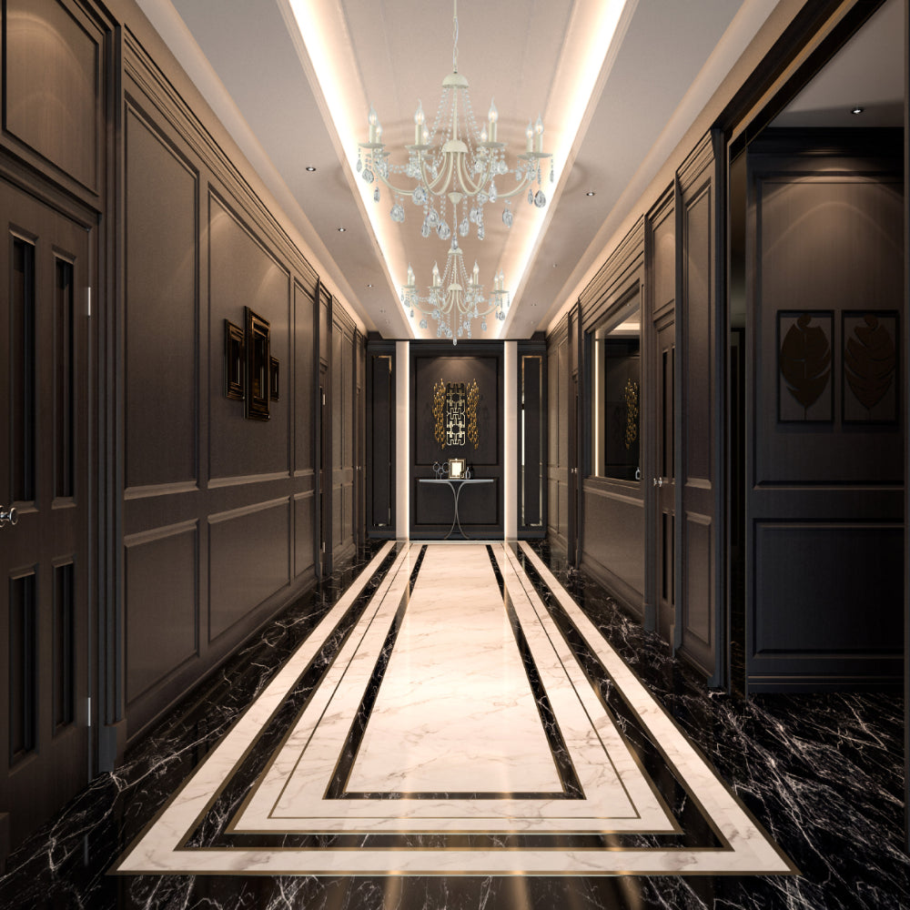 Interior use of Elegant Cascade Waterfall Crystal Chandelier Ceiling Light | TEKLED 159-17967