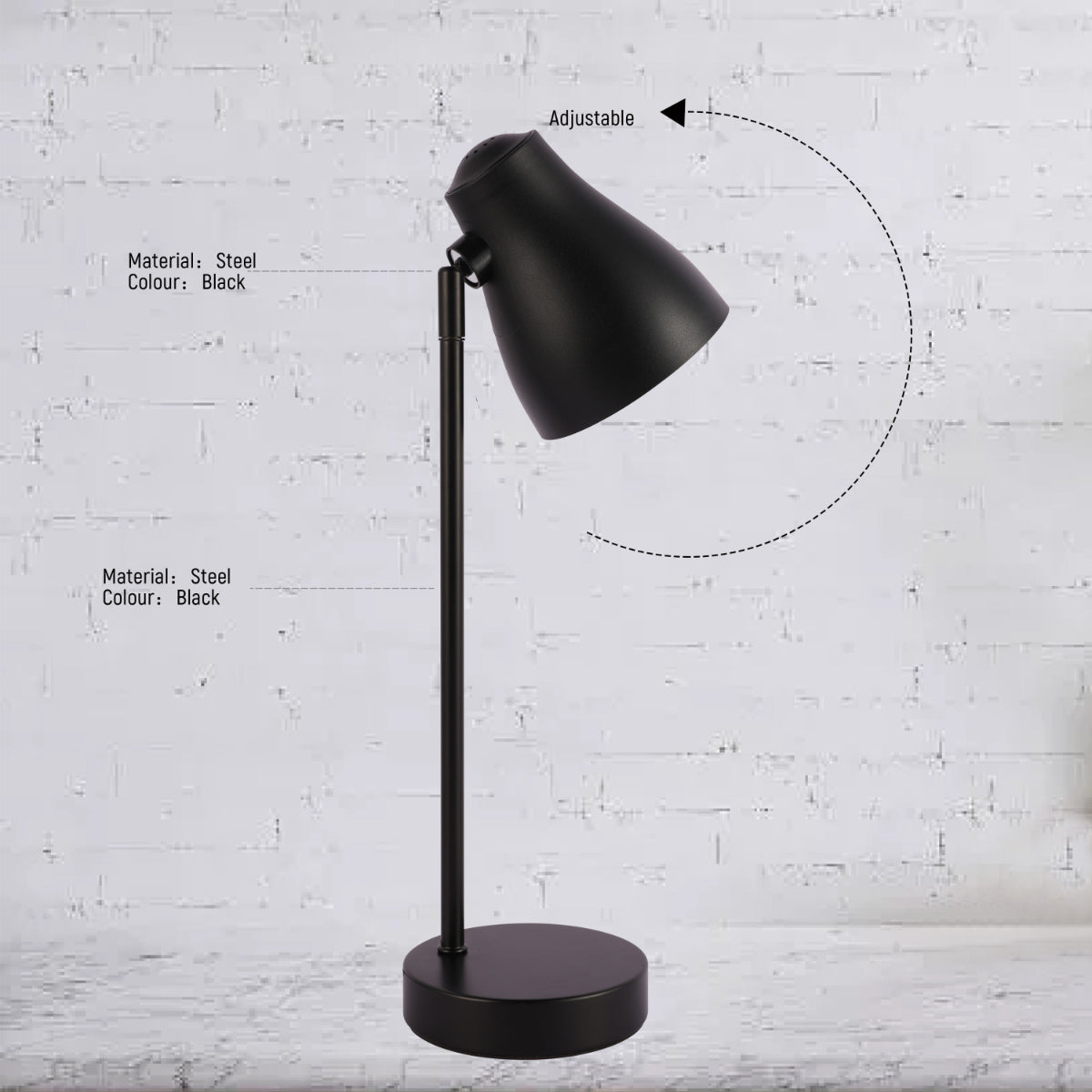 Technical specs of Elegant Rotatable Desk Lamp in Assorted Colors 130-03650
