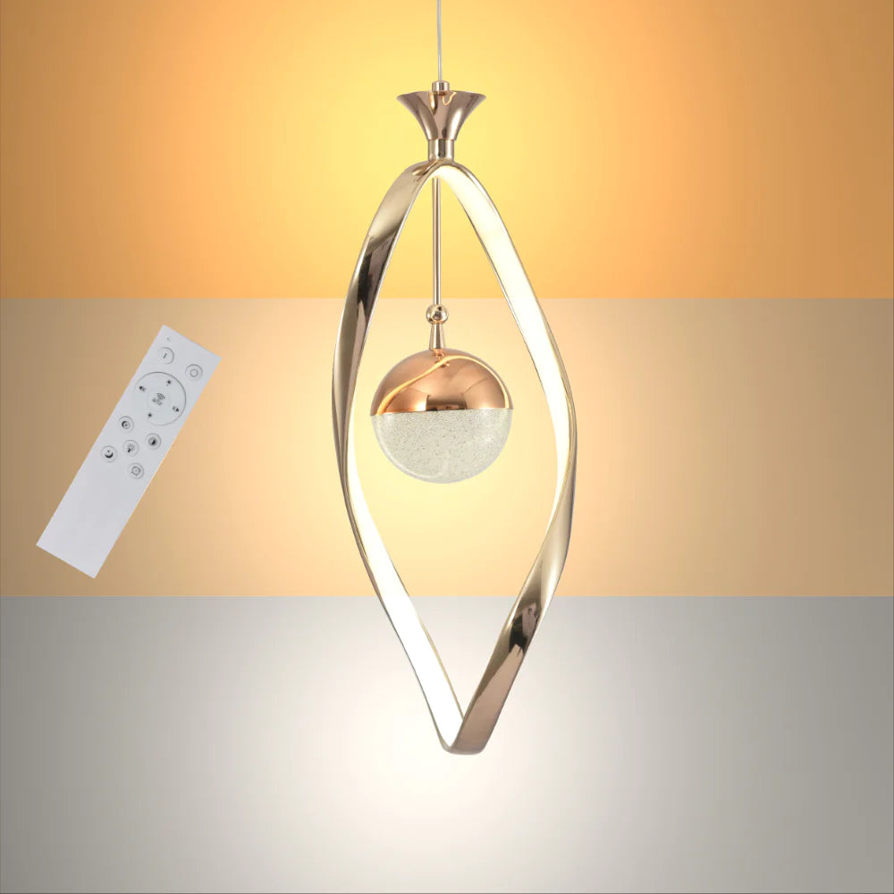 Main image of Eternity Pearl LED Pendant Ceiling Light Gold | TEKLED 159-17320