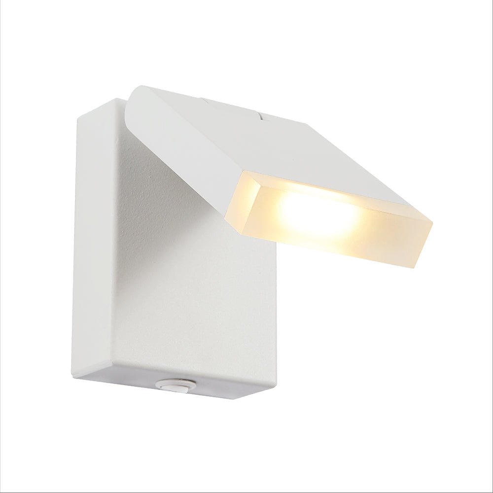 Main image of Flat White Aluminium LED Swing Wall Light 5W Warm White