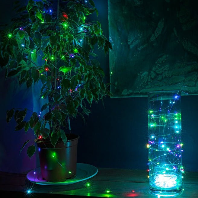 Alternate view of use of Aries RGB Micro-LED String 200 LEDs 25m with Power Adaptor & Remote Control LED String Fairy Light