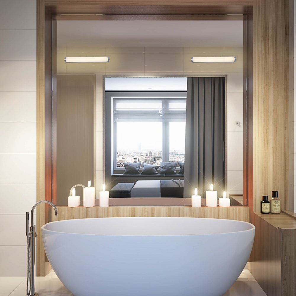 Interior application of Mirror  Vanity Bathroom LED Light 4000K 6000K Cool white Cool Daylight 470mm 12W 760mm 18W Chrome | TEKLED 117-032680