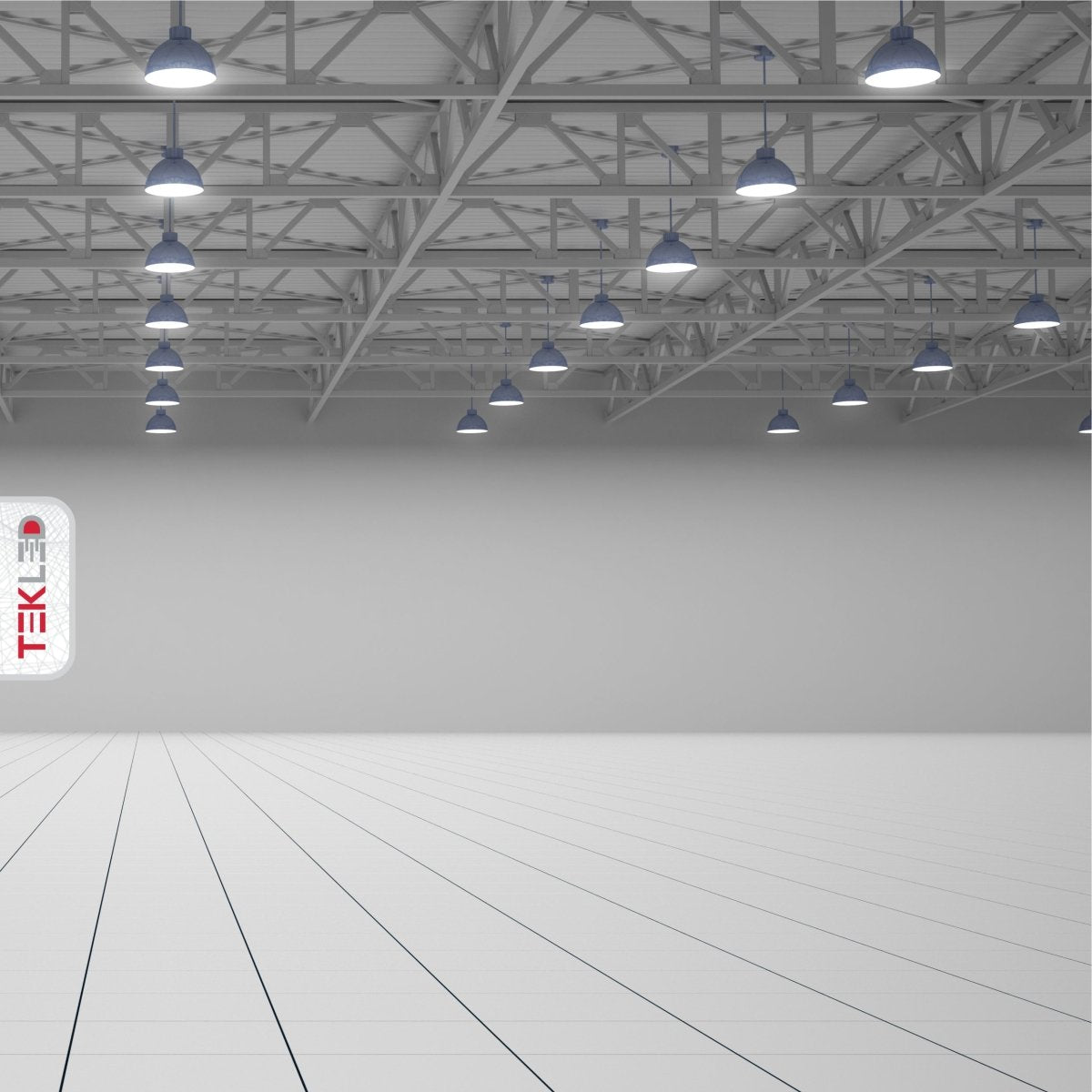 Indoor warehouse sports hall usage of LED Radiator Highbay 150W Cool White 4000K IP20 | TEKLED 230-03562