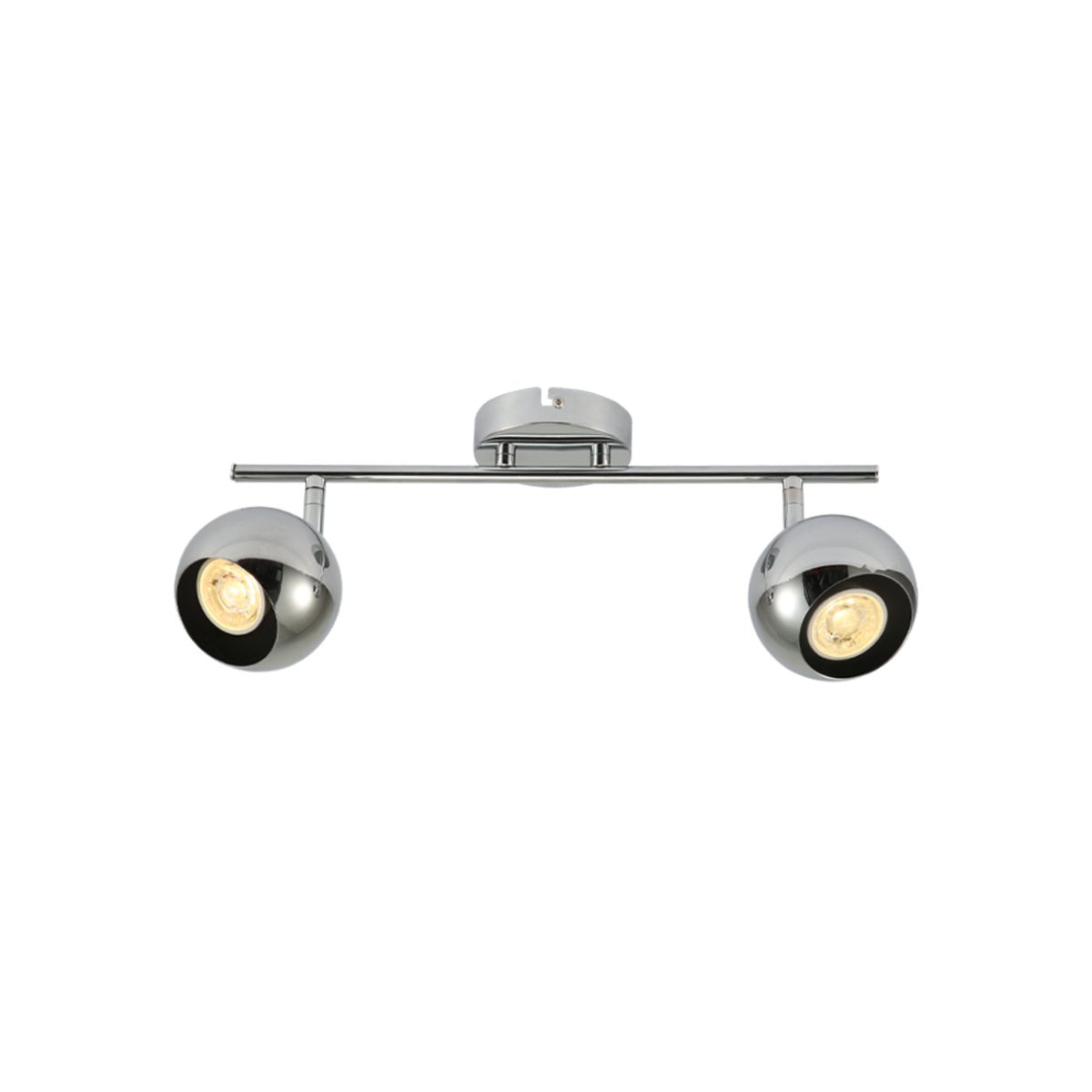 Main image of 2-way Sphere Rod Spotlight Chrome with GU10 Fitting | TEKLED 172-03112