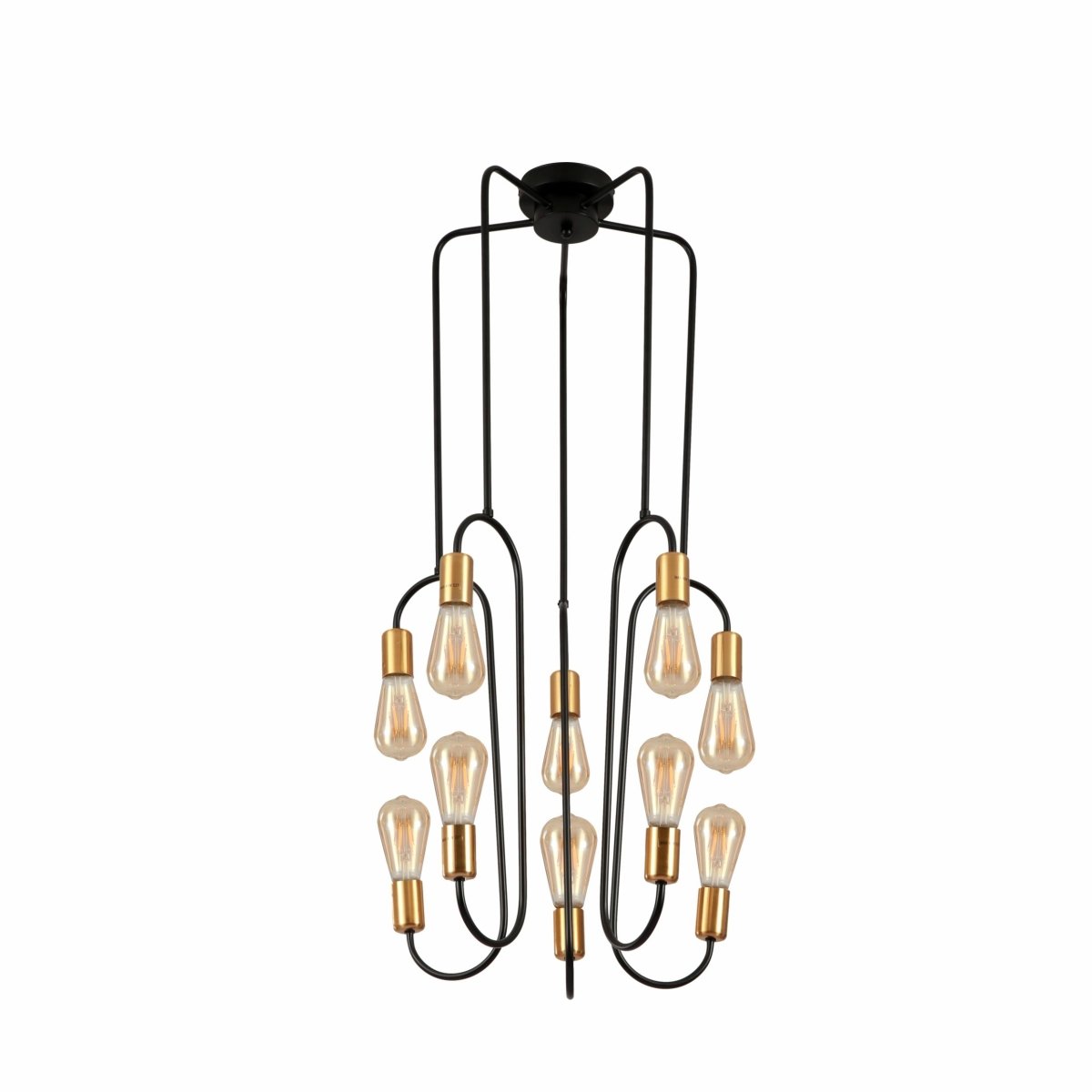 Main image of Black and Gold Modern Nordic Pendant Chandelier Light with 10xE27 Fittings | TEKLED 159-17482