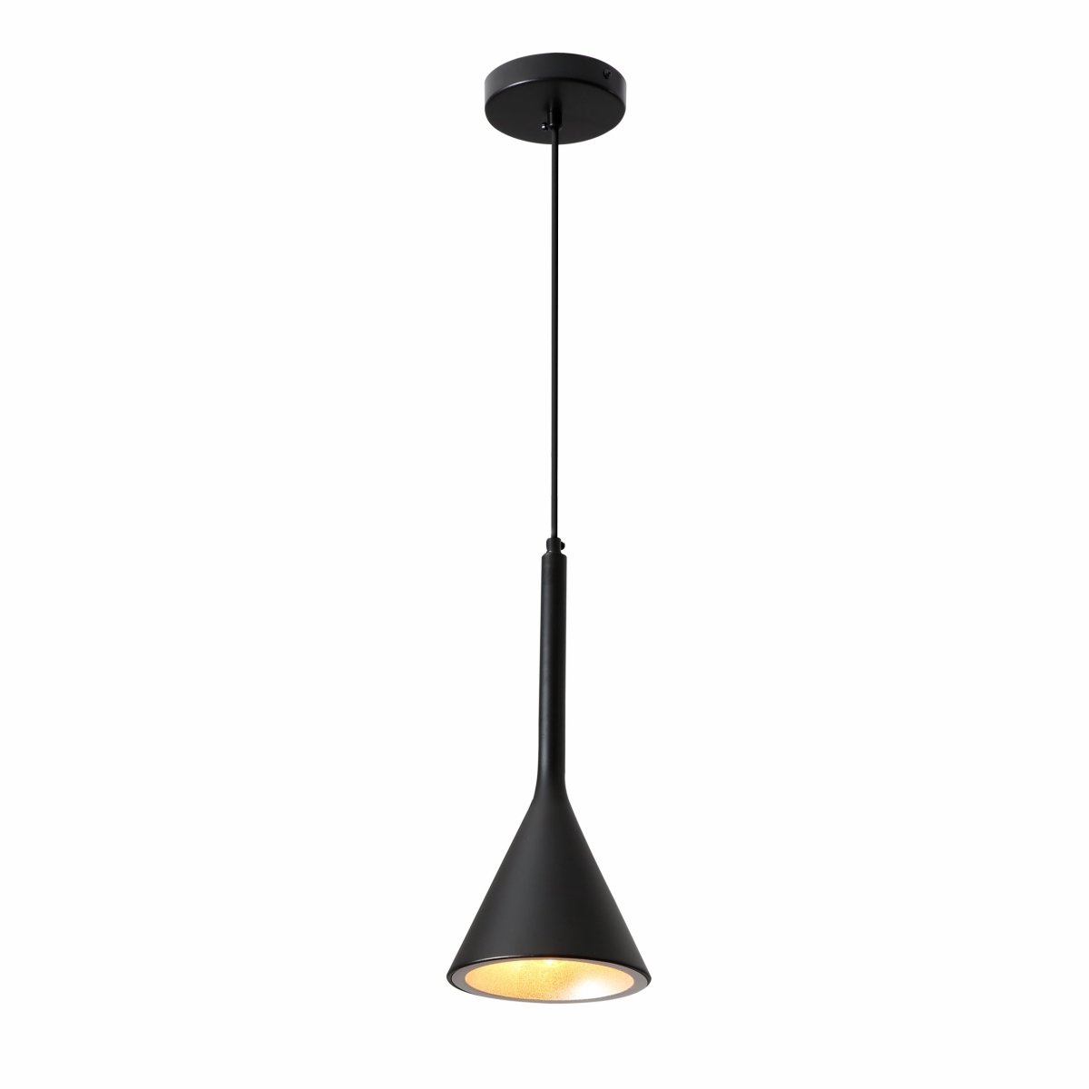 Main image of Black Funnel Nordic Modern Metal Ceiling Pendant Light with E27 Fitting | TEKLED 150-18394