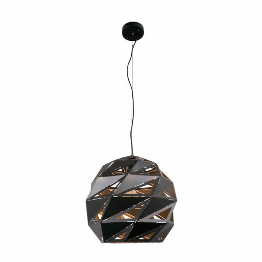 Main image of Black Gold Metal Laser Cut Globe Pendant Light X Large with E27 Fitting | TEKLED 150-18268