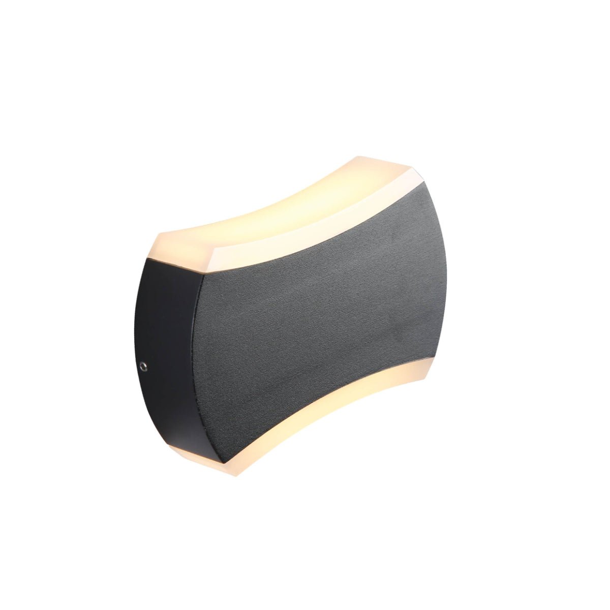 Main image of Black Quatro Arc Up Down Outdoor Modern LED Wall Light | TEKLED 182-03380