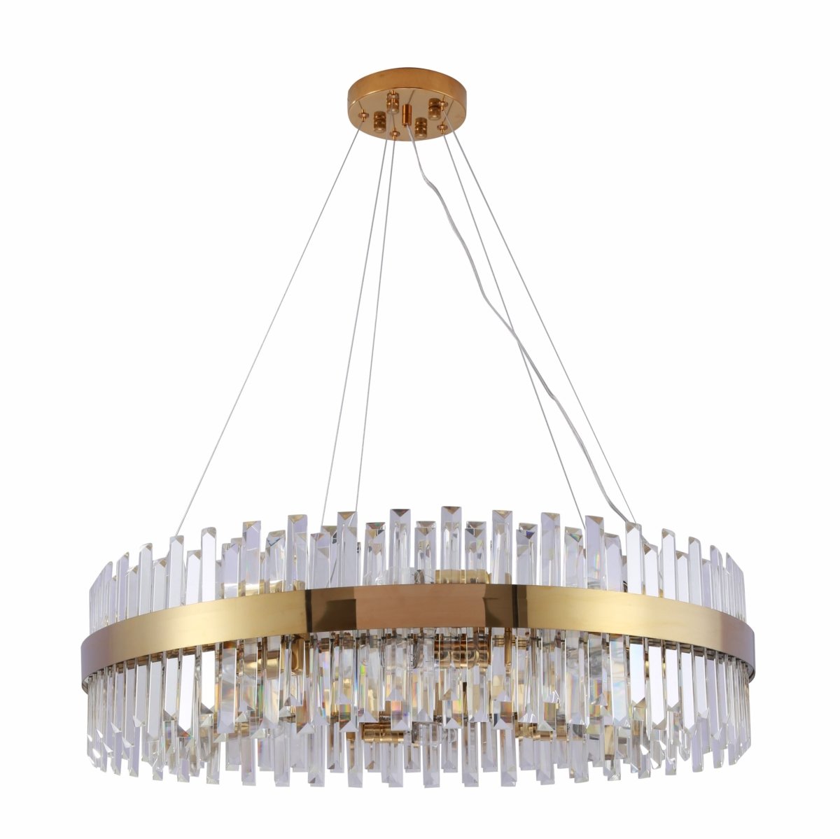 Main image of Coffin Crystal Gold Metal Chandelier D800 with 20xE14 Fitting | TEKLED 156-19560